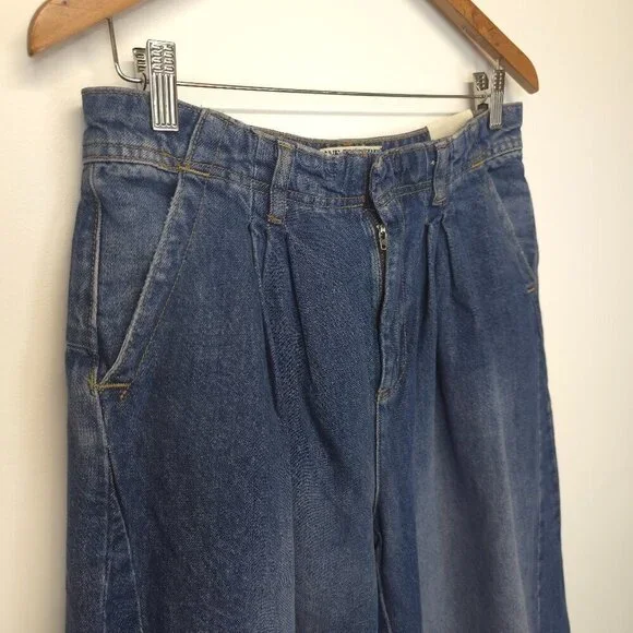 Free People We The Free Equinox Mid Rise Wide Leg Denim Trousers Size 28 - Picture 8 of 10